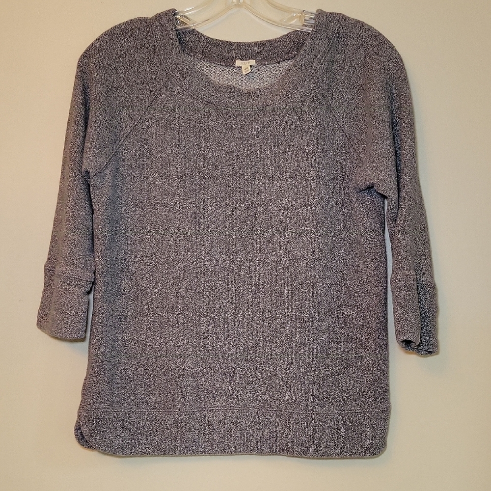 J. Crew Heathered Gray Women's Sweater 3/4 Sleeve XS Casual Comfortable